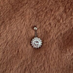 ✨big rhinestone simple belly ring✨